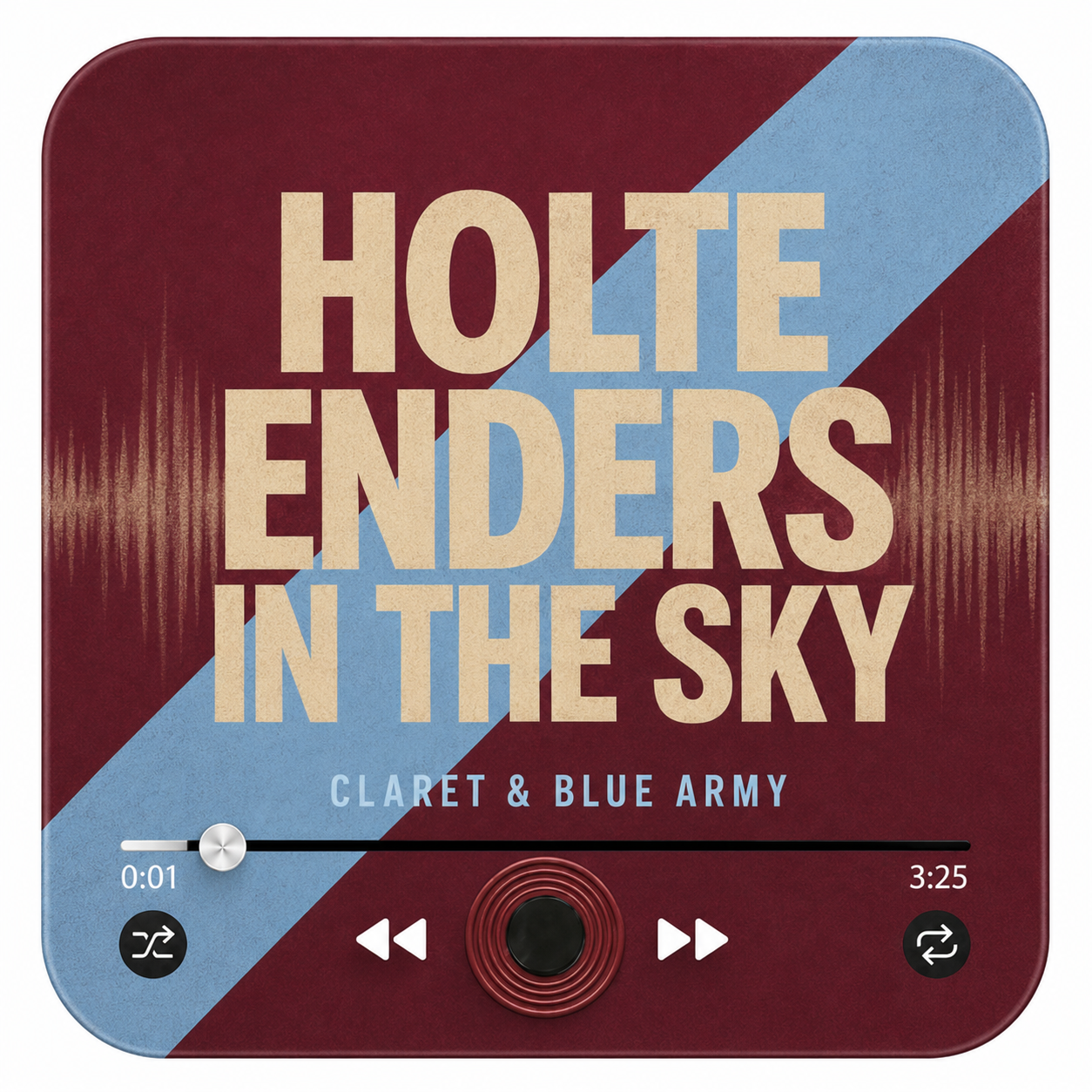 Birmingham Claret and Blue football sound magnet