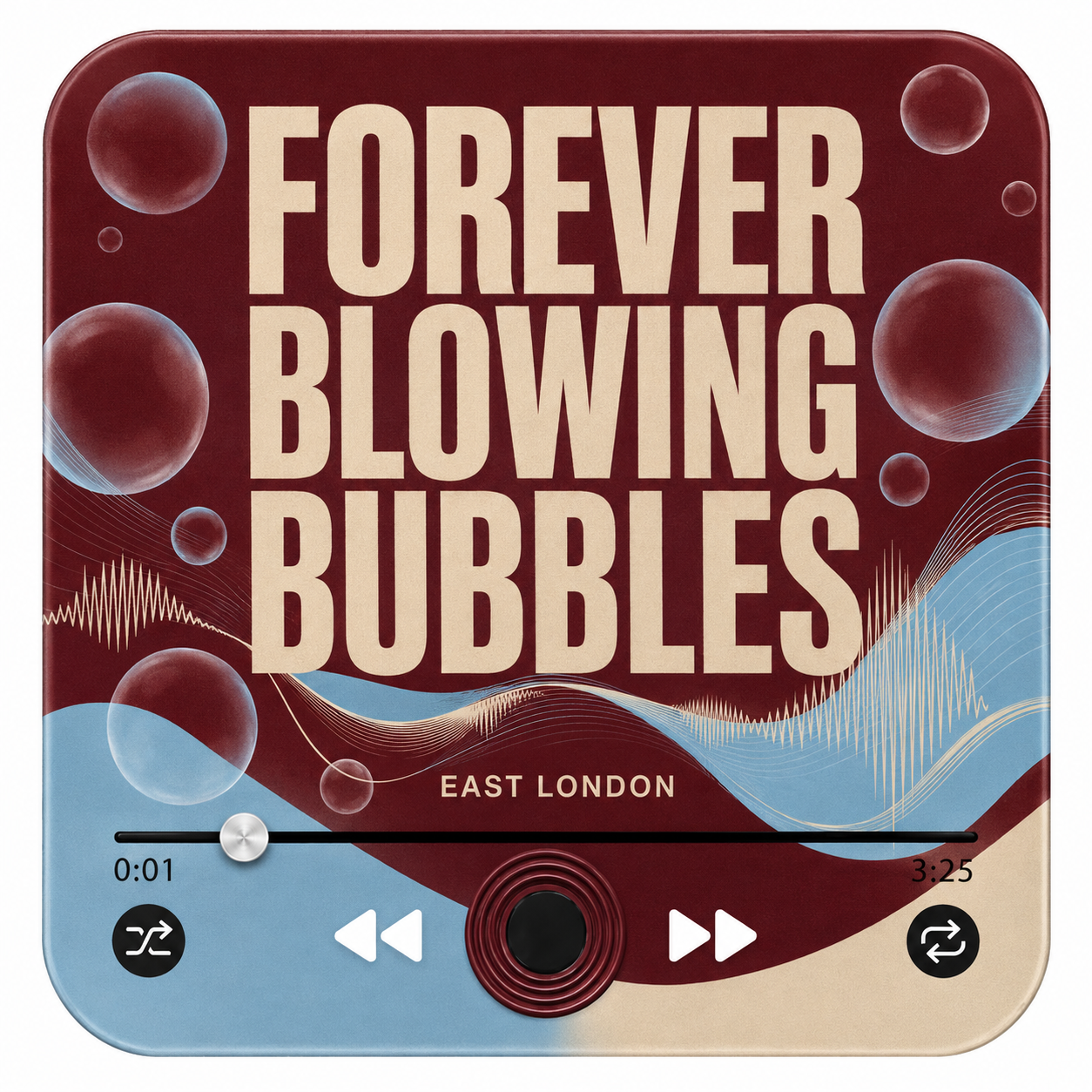 East London Claret and Blue sound magnet