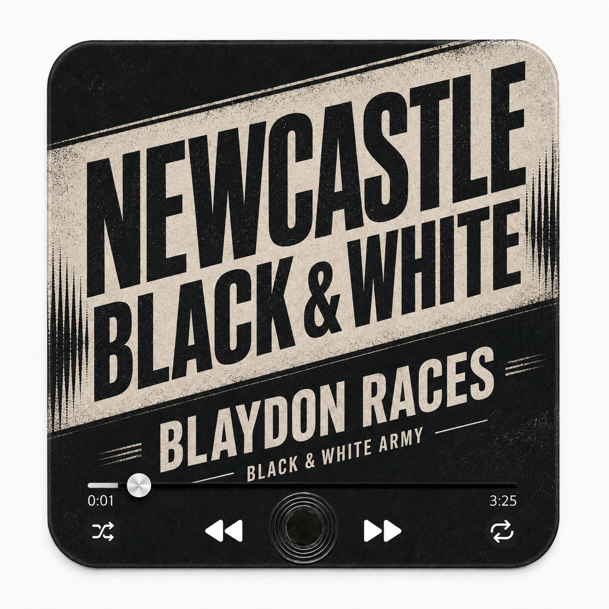 Newcastle Black and White football sound magnet