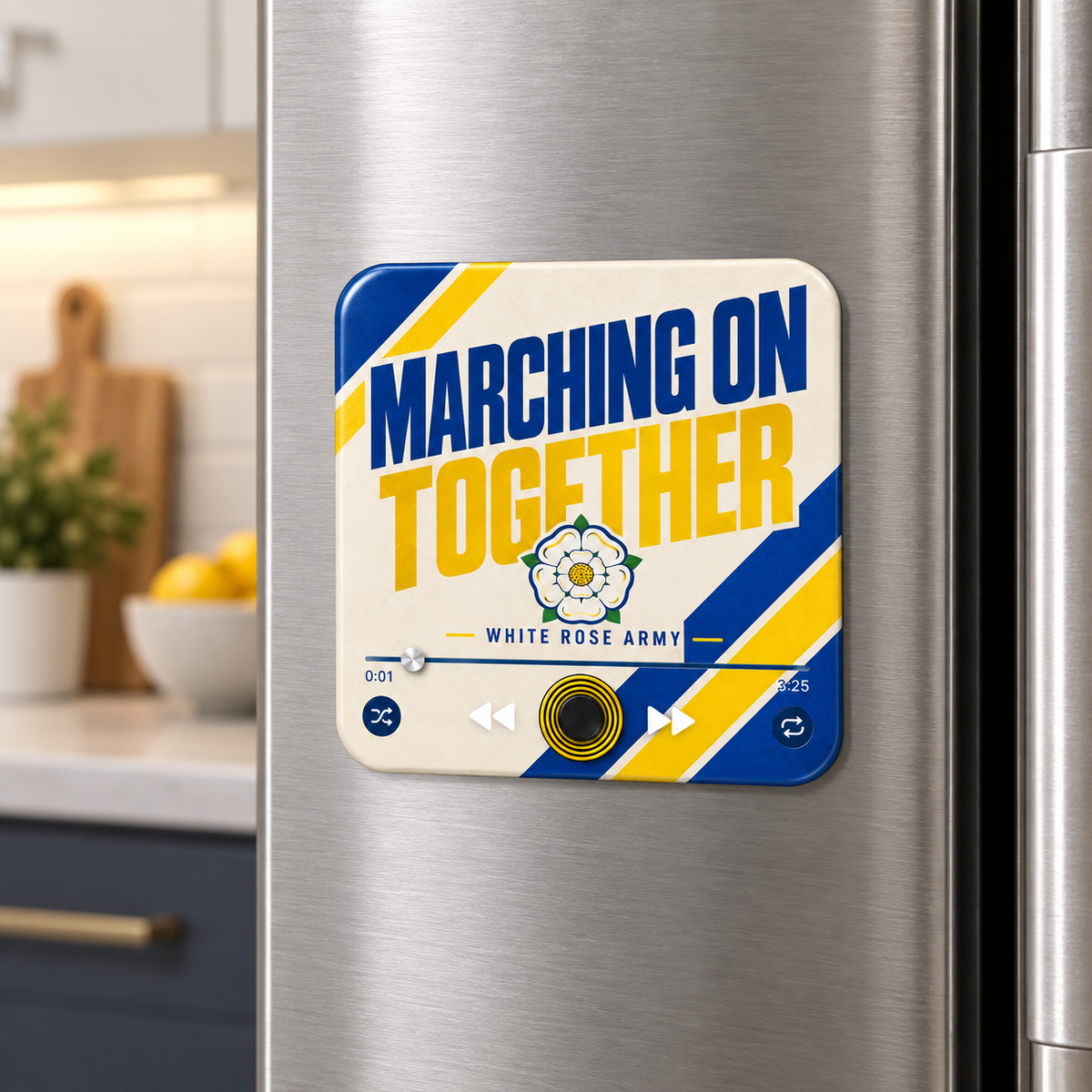 Yorkshire Blue & Yellow Football Sound Magnet - product image 3